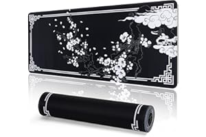 EFISH Tapis de Souris de Jeu Japonais XXL 800 x 300 mm Grand Tapis de Bureau Bords Cousus Imperméable Antidérapant pour PC, MacBook, Ordinateur Portable Améliore la précision et la Vitesse. (B20)