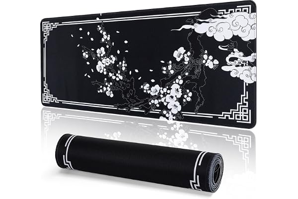 EFISH Tapis de Souris de Jeu Japonais XXL 800 x 300 mm Grand Tapis de Bureau Bords Cousus Imperméable Antidérapant pour PC, MacBook, Ordinateur Portable Améliore la précision et la Vitesse. (B20)