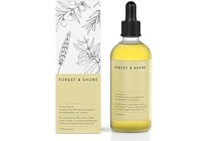 Forest & Shore Naturalny olejek do włosów z organicznymi olejkami rozmarynowymi, rycynowymi, migdałowymi i arganowymi – maska i zabieg do włosów (100 ml)