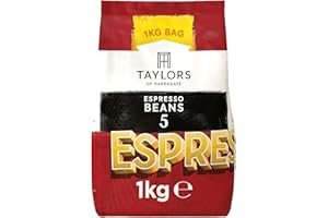 Taylors of Harrogate Espresso Coffee Beans, Roast 5, 1 kg Bag (Pack of 1)