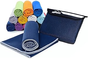 gipfelsport Toalla de Microfibra Azul Marino 1x XS(50x30cm) sin Bolsillo