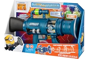 MINIONS Pistolet extrême à Pets suprêmes Moi, Moche et méchant 4 | Tire de Vrais Ronds de fumée de Pets et projette Une Image de Minion | 15 Sons de Pets | Lumière et odeurs | Contient Deux parfums de Pets