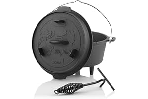 ‎BBQ-TORO BBQ-Toro Dutch Oven Forest Serie | 4,2 Liter | bereits eingebrannt - preseasoned | Verschiedene Größen | Gusseisen Kochtopf | Bräter mit Deckel