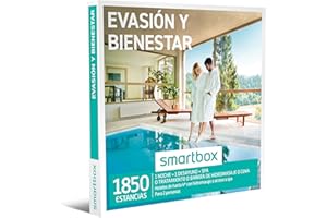 Smartbox - Caja Regalo para Hombre o Mujer - Evasión y Bienestar - Ideas Regalos Originales - 1 Noche con Desayuno y SPA, bañera de hidromasaje, Tratamiento o Cena para 2 Personas