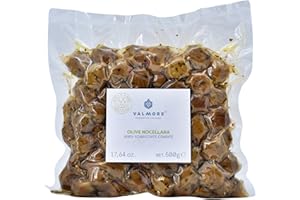 Valmore Olive verdi schiacciate condite Nocellara del Belice con olio - 500g (Olive verdi schiacciate condite)