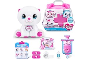 Pets Alive Pet Shop Surprise Series 3 Puppy Rescue by ZURU, pomeranian, pielęgniarka gra, miękka zabawka Unboxing, Heal Adopt Interaktywne, ultra miękkie plushie z elektroniczną mową i Repeat