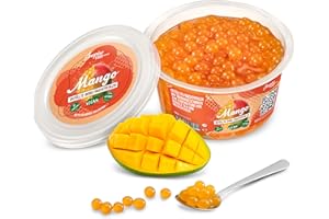 THE INSPIRE FOOD COMPANY INSPIRE FOOD Bubble Tea Perles Mangue | Bubble tea, perle de tapioca pour bubble tea | 100% vegan et sans gluten, sans colorant artificiel, 450 grammes