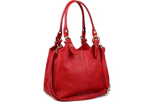 AOSSTA Women's Tote Bag Multi Pockets Soft Leather Hobo Shoulder Bags With Long Strap Ladies Handbags Large Crossbody Bags