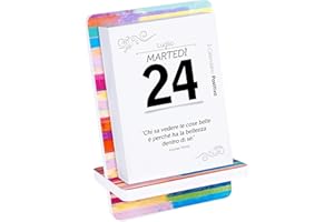 IL CALENDARIO POSITIVO Calendario Positivo 2024 Motivazionale | da Tavolo con Supporto | Affronta le Giornate col Sorriso ed un Pensiero filosofico | Idea Regalo geniale | Dimensioni 12x19x11 | Luxury Pack