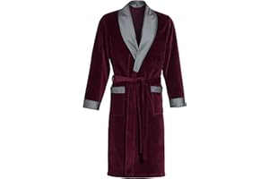 R REVISE Revise RE-102 Klasyczny męski szlafrok welurowy – elegancki