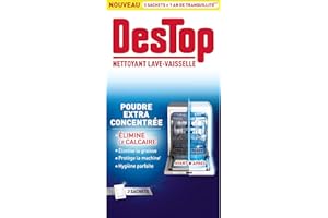 Destop Nettoyant Lave Vaisselle Anti Calcaire Sachet Extra-Concentré - 12 Sachets