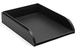 ‎OSCO Unbekannt BKPULT1 stapelbare Briefablage aus Kunstleder, schwarz