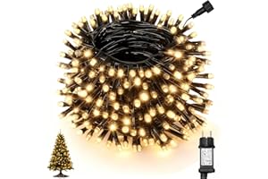 Dankeled Lichterkette Weihnachtsbaum Warmweiß 20M 200LED, Weihnachtsbeleuchtung Außen mit Strom, Timer, 8 Modi, Speicherfunktion, Wasserdicht Lichterkette Innen für Garten, Party, Weihnachtsdeko