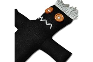 THE VOODOO SHOP Darko Doll Black - Bambola Voodoo con ago e istruzioni rituali