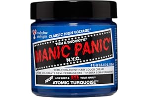 Manic Panic Atomic Turquoise Classic Creme, Vegan, Cruelty Free, Semi Permanent Hair Dye 118ml
