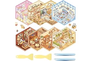 CHENYU 8 sztuk naklejka 3d z 2 szpatułką i 1 pęsetą naklejki 3d mały lokalny kwiecisty kawiarnia biblioteka piekarnia sklep odzieżowy fast food sklep spożywczy naklejka scena