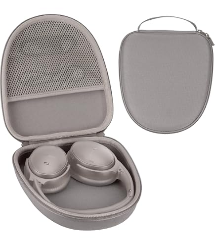 Geekria Shield Hoofdtelefoonhoes, compatibel met Bose QCUltra, QC45, QC35 II, QCSE, SoundLink II, vervangende harde reisdraagtas met kabelopslag (zwart