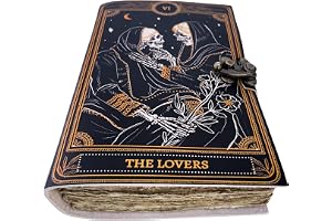 URBAN LEATHER Skull två älskare läder dagbok 18 cm med oregelbundna kanter