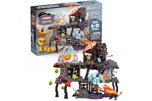 schleich ELDRADOR Creatures | MasterCave Smashrador 42757 | Coffret avec 4 BattleCaves, 4 Minis, Robot, Lion de Lave & Super Cristal | Fonctions variées & Accessoires | Dès 6 Ans | 119 pièces