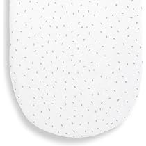 Little Green Sheep Organic Moses Basket Fitted Sheet – Linen & Cotton Blend, Fits 30x70cm To 35x75cm, Rice Print