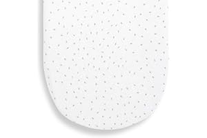 The Little Green Sheep Sábana bajera ajustable para cesta de moisés, mezcla de lino orgánico y algodón, se adapta a la mayoría de cestas de moisés de 30 x 70 cm a 35 x 75 cm, color blanco con