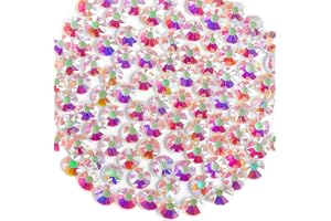 Beadsland 1 440 st kristall strass med platt baksida, runda ädelstenar för nagelkonst och hantverk, transparent AB, SS10, (2,7 - 2,9 mm)