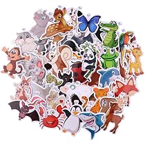 Produktbild von 100 Stück Frosch Tiere Landschaft Wasserfeste Aufkleber Sticker Set Für Kinder Jugendliche Cute