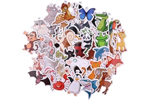 Mistree Naklejki Dla Dzieci, 50 Szt. Naklejki Dla Zwierząt, Wodoodporne Kolorowe Naklejki Dla Chłopców Dziewczęta Uczące Się Zwierząt W Grze, Nauczyciele Jako Nagroda Z Przenośnym Pudełkiem Do Przechowywania