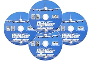 PIXELCLASSICS FlightGear Flight Simulator 2023 X Edición Premium DELUXE Juego de 5 Discos DVD CD Compatible con Microsoft Windows 11, 10, 8, 7, Vista PC y Mac OS | ¡600+ Aeronaves y Paisajes Mundiales COMPLETOS!