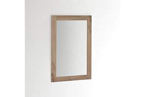 ARHome Specchiera Parete, 90 x 60, Rovere Rustico, Specchio Parete Muro, Made in Italy