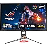 ASUS ROG SWIFT PG27UQ, 27 Inch 4K (3840 x 2160) Gaming Monitor, Up to 144 Hz, G-SYNC, 97%, DP, HDMI, USB3.0, AuraSync, Displa