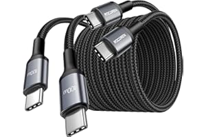 Rocoren Kabel USB C 100W [2 sztuki/2m+2m] PD3.0 QC5.0 szybkie ładowanie USB C na USB C, nylonowy pleciony kabel do transmisji danych typu C do Samsung S25 S24 S23, iPad Pro, MacBook Pro, Google