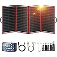 DOKIO 300W 18V Solar Panel Kit Monocrystalline Portable Flexible Folding Include Solar Charge Controller and PV Cable for 12V Battery Charging Camper Van