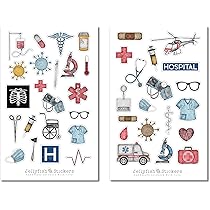 Set 50 Adesivi Medici Impermeabili - Per Laptop, Caschi, Bici E Skateboard, Ideali Per Studenti Medicina - Foto 9