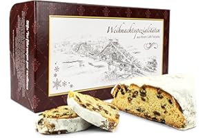 CAFÉ TOSCANA IHRE KONDITOREI EISOLD Eisold GenussManufaktur - Original Dresdner Christstollen® 1,5 kg - ausgezeichnet mit dem Qualitätssiegel/Dresdner Stollen Original/Echter Dresdner Christstollen in hochwertigem Stollenkarton