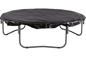Upper Bounce 6ft 7.5ft 8ft 10ft 11ft 12ft 13ft 14ft 15ft 16ft Trampoline Cover - Waterproof & UV Cover for Weather, Wind, Rain Protection of Round Trampolines of All Brands and Models - Black or Blue