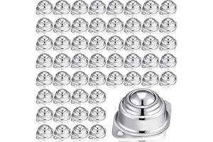 Gisafai 60 Pcs Roller Ball Transfer Bearing Carbon Steel Round Ball Transfer Unit Universal Ball Casters for Conveyor Roller Stand Transmission System Furniture (1")