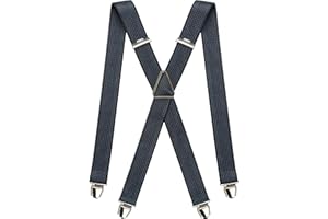 Pierrot - Bretelle Uomo Larghe Vintage - Regolabili Fino A 130cm - Garantite A Vita - Clip molto forti - Bretelle Uomo Eleganti