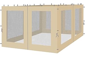 QUICK STAR 4 Seitenteile mit Moskitonetz für Blätter Pavillon 3x4m Seitenwand Sand