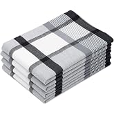 Set De 4 Torchons Linen ZOLLNER 50x70cm - Blanc Bleu, Hôtelier