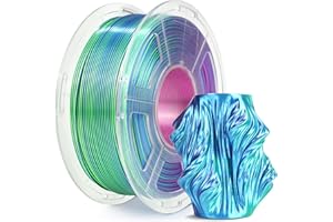 SUNLU Silk Triple Color PLA Plus Filament, Shiny PLA+ Filament 1.75mm, Shiny Silk Texture, 360° Spin Unveils Varied Colors, 1KG Spool(2.2lbs), Silk Tril-Color Blue Green Purple