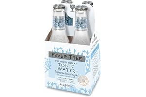 FEVER-TREE - Refreshingly Light Tonic Water - Soda - Origine : Angleterre - 6 x 4 x 200 ml