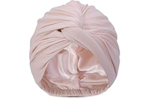 Hat Hut Satin Turban for Women Silk Bonnet Satin Bonnet Sleep Cap for Curly Hair Sleeping Adjustable Head Wrap Twisted Turban