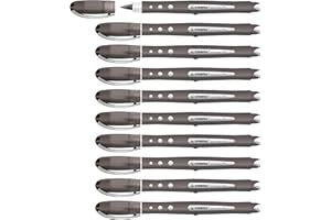 STABILO Worker+ colorful - Stylo roller - Lot x 10 stylos pointe moyenne - Noir