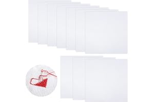 Iyowei 10 Pcs Toile Aïda Tissus Broderie Tissu pour Point de Croix Tissu pour Point de Croix Tissu à Broder Tissu à Broder en Coton Tissu à Broderiepour Loisirs Créatifs, Travaux d'aiguille (30x30cm)