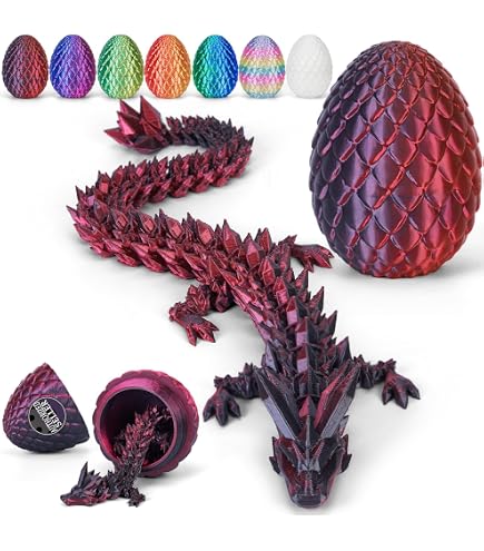 Œuf De Dragon Avec Dragon Imprimé 3D - Décoration Fantastique Et Cadeau Original