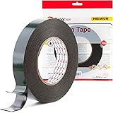Sanojtape Ultra Strong Black Double Sided Tape 19mm x 10m | Perfect Permanent Mounting Tape for Automotive, Moldings, LED, Wa
