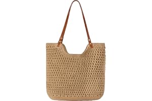 Mabecol Borsa Mare Donna in Paglia - Borsa da Spiaggia Grande e Capiente, Borse Hobo Tote e Shopper Eleganti e Pratiche per Estate, Mare, Vacanze e Viaggi