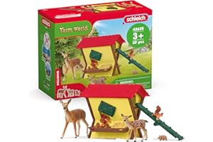 schleich 42658 Karmienie leśnych zwierząt, od 3 lat, FARM WORLD - Zestaw do zabawy, 39 kawałki