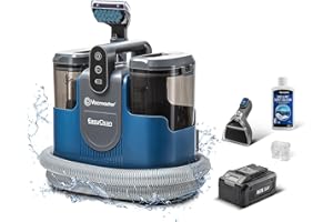 Vacmaster Bezprzewodowy odkurzacz do dywanów, dywanów, tapicerek, schodów i samochodów, odkurzacz na mokro i sucho, duża siła ssąca, do mycia wodą, odkażanie, 15 kPa, 24 V